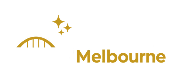 Gym Cleaning Melbourne logo in white and gold